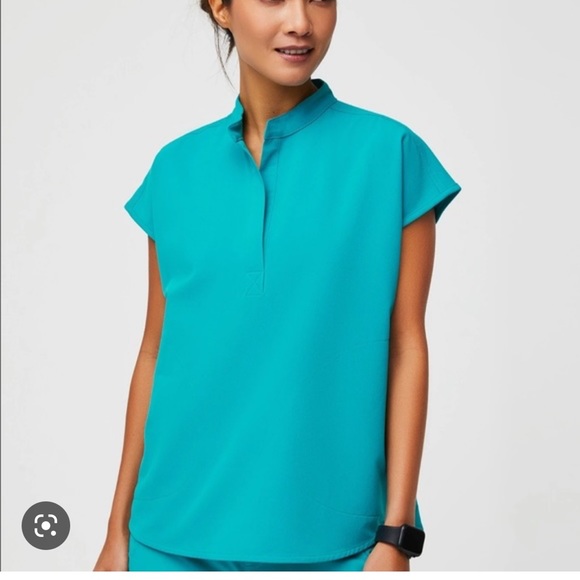 Figs Tops Rare Color Teal Figs Rafaela Scrub Top M Poshmark